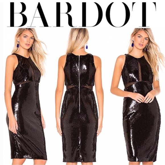 Bardot Splice Sequin Sheath Dress - Picture 5 of 7